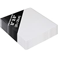 Set Lienzos 12 Piezas - Set Lienzos Blancos para Artistas - Lienzos de 20 x 20cm - Panel de Lienzo para Pintar - Lienzo…